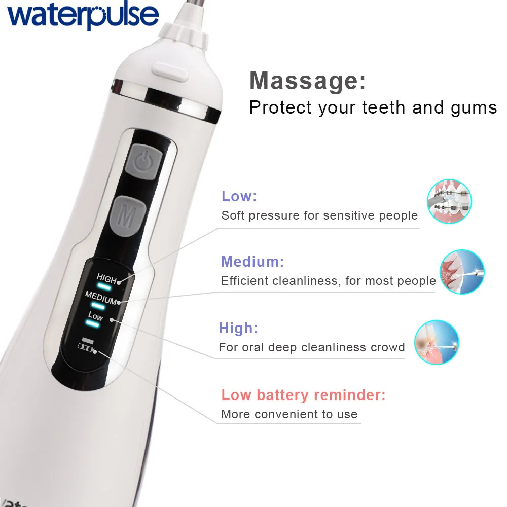 Ирригатор полости рта Waterpulse v500 с функциями подача струи 3 режима