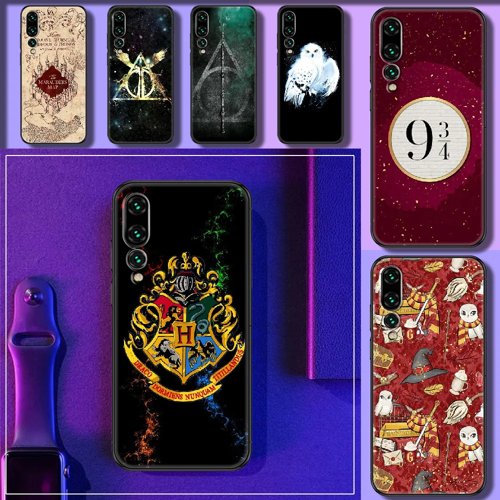 

Harries Magic Potter Phone case For Huawei P Mate P10 P20 P30 P40 10 20 Smart Z Pro Lite 2019 black art shell silicone back soft
