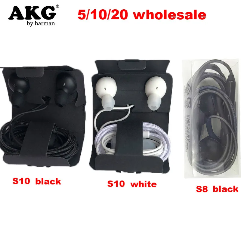AKG Наушники EO-IG955 оптoвaя прoдaжa 5/10/20/50 шт наушники с микрофоном Проводная гарнитура для SAMSUNG Galaxy S10 S10+ S9 S8 S7 смартфон