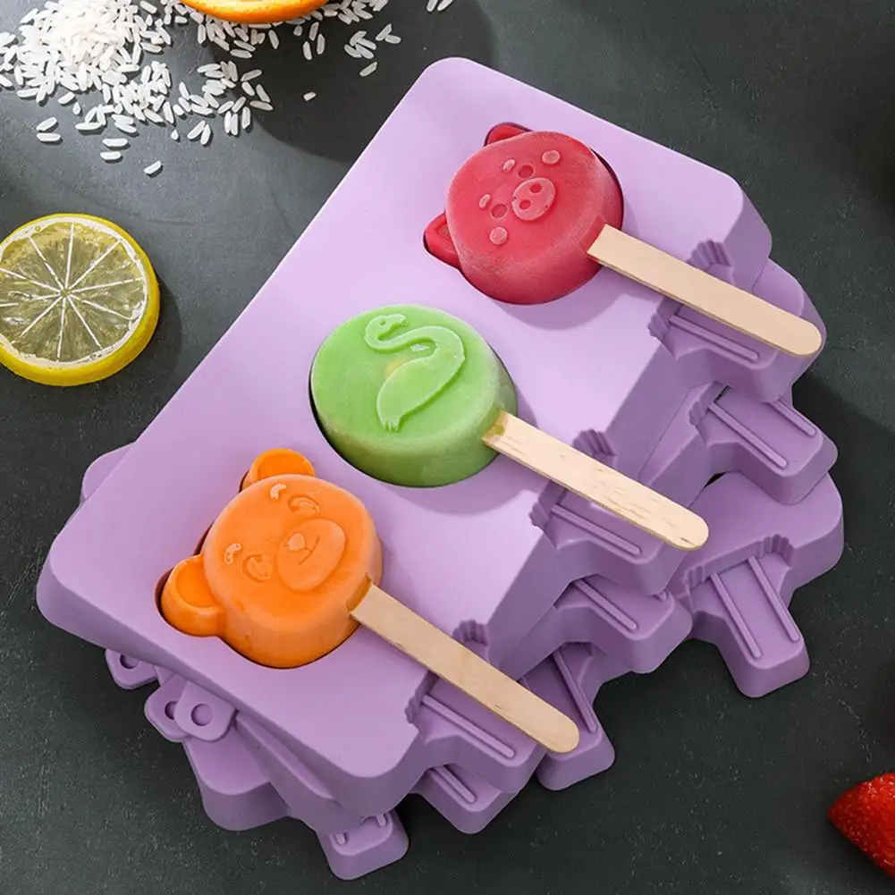 Красивая Милая силиконовая форма для мороженого с крышкой домашнего сделай сам |