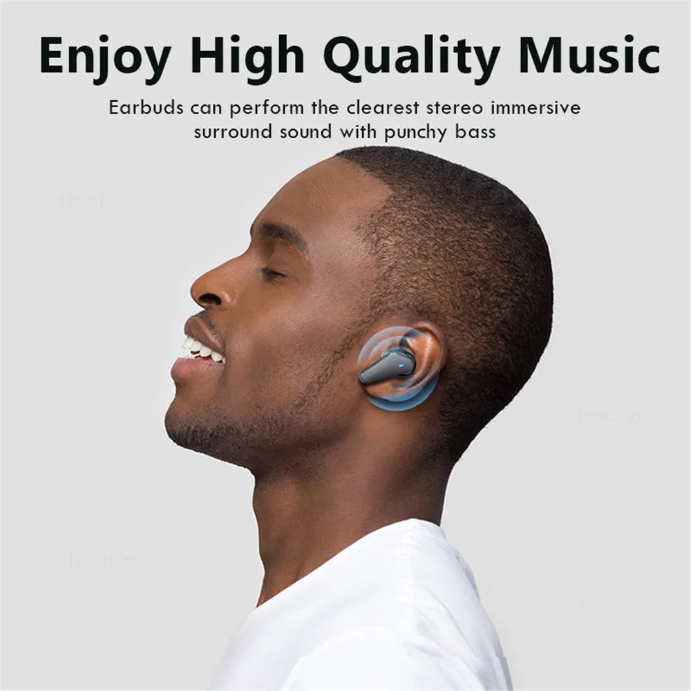 

TWS Wireless Bluetooth Earphone Waterproof Sports Headphone 9D Hifi Stereo Mini Earbuds Noise Canceling Headsets With Microphone