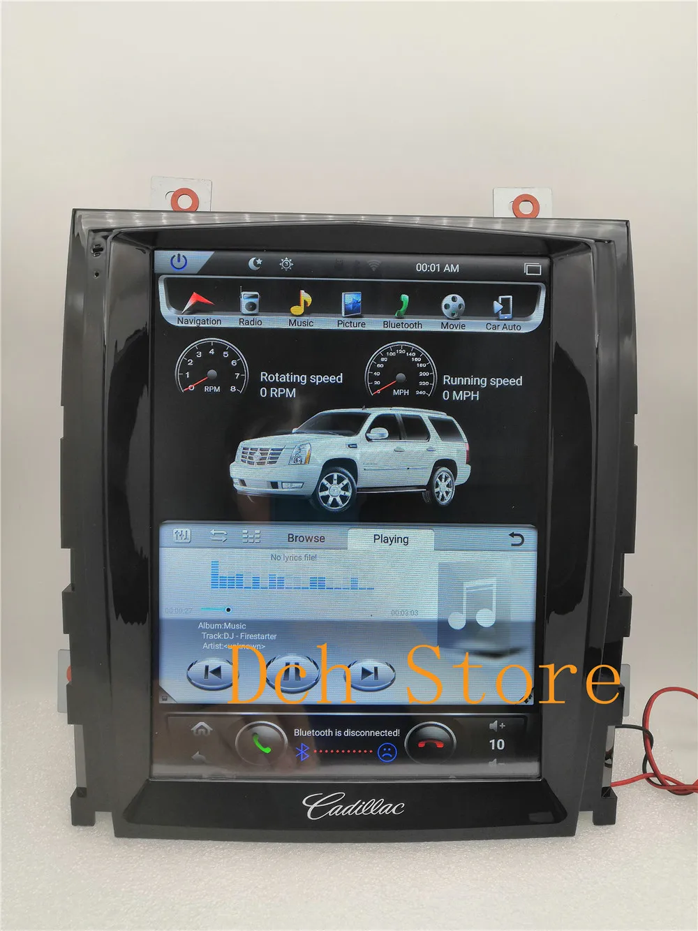10 4 дюймовый вертикальный экран Tesla Style Android 9 0 автомобильный DVD плеер GPS для Cadillac
