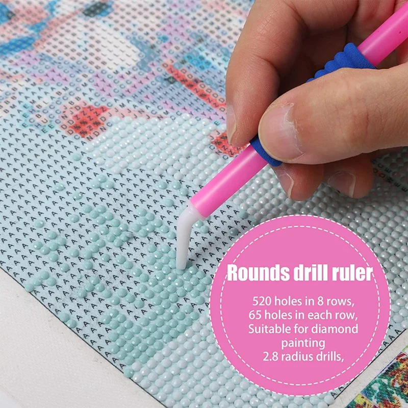 12Pcs Square And Round Diamond Painting Tool With 599 520 Blank Grids Ruler Fix Drill Pen | Дом и сад