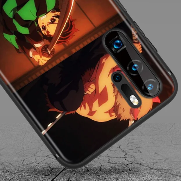 

Hot Anime Demon Slayer Kimetsu No Yaiba For Huawei P50 P40 P30 P20 P10 P9 P8 Lite Mini E 5G Pro Plus Black Phone Case