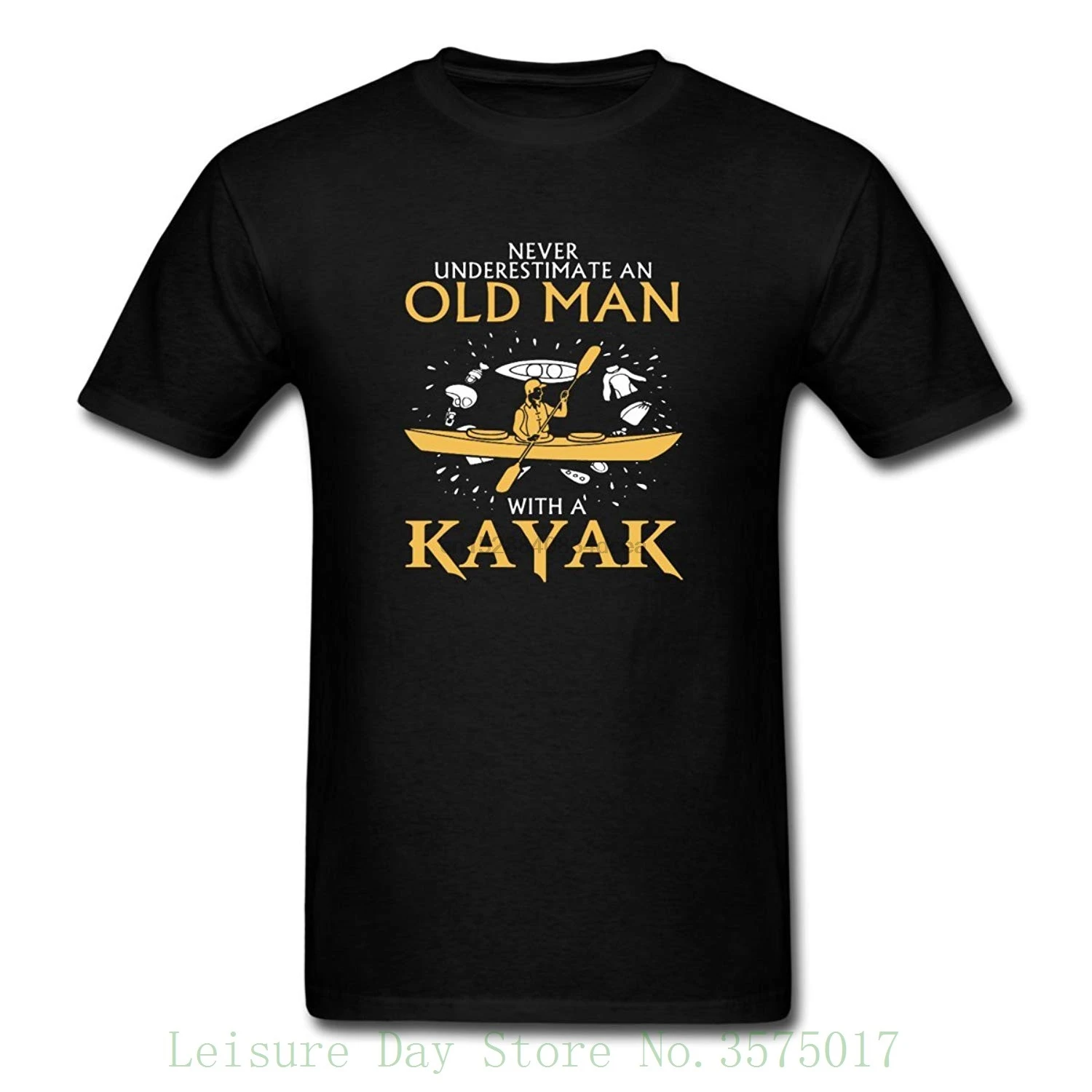 

Never Underestimate An Old Man Kayaking Men T-shirt Summer Short Sleeves Fashion T Shirt Free Shipping