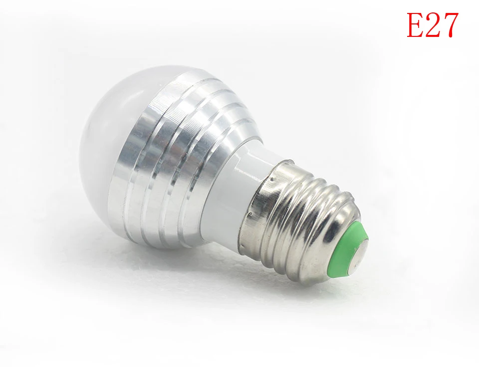 1PCS E14 E27 RGB LED Bulb Lights 5W RGB Lampada GU10 Changeable Colorful RGBW LED Lamp+ 24KEY IR Remote Control