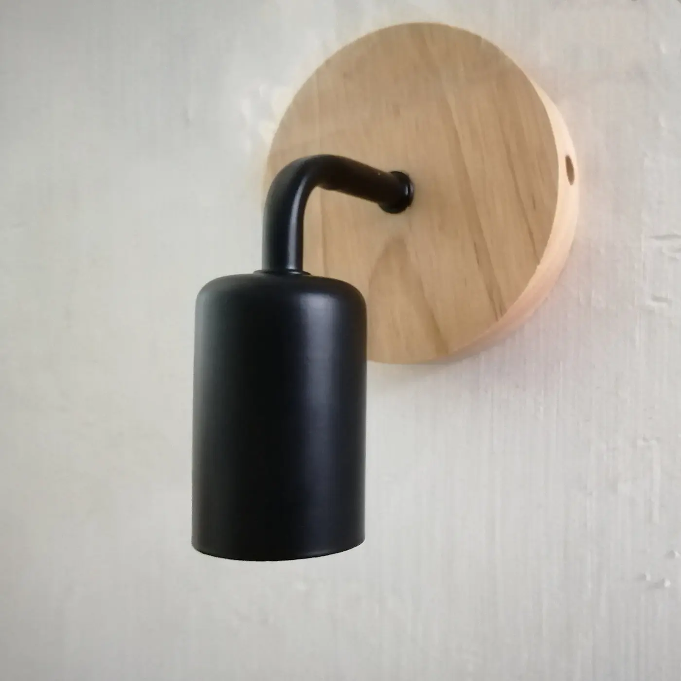 Wood Black Скандинавский деревянный настенный светильник, современный скандинавский бра с выключателем для дома, светильник, ретро настенный светильник, Декор, лампа Эдисона, черный, белый, E27 - Цвет абажура: Wood Black