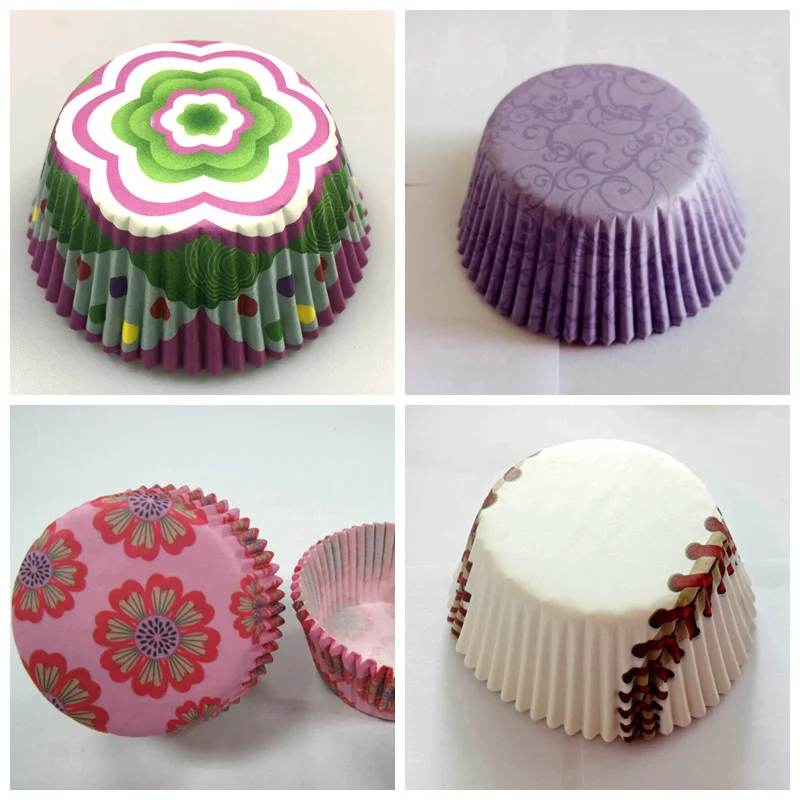 Свадебные подкладки для кексов с Дамасским цветком 50 шт.