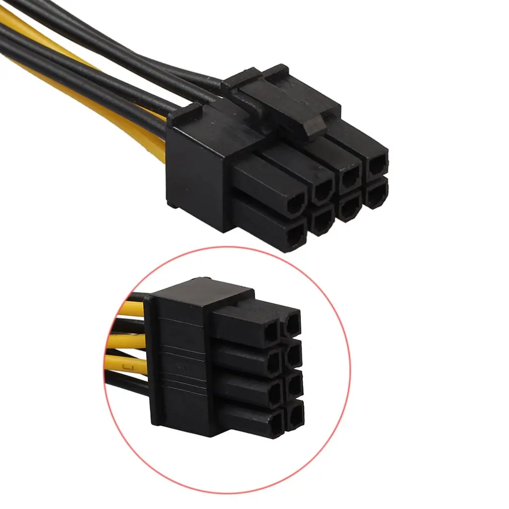 8 Pin/6+2P To Dual 4P Graphics Card Power Line Connector Portable CPU Cable Supply Adapter | Компьютеры и офис