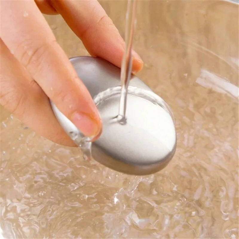 

1pc Soap Odor Remover Stainless Steel Soap Kitchen Bar Eliminating Odor Remover