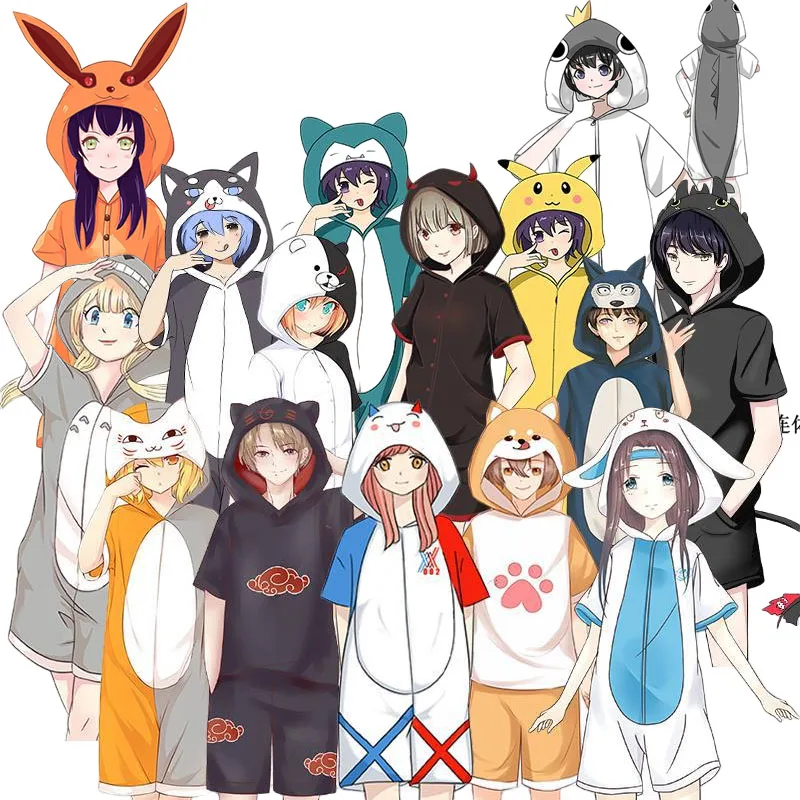 Аниме Наруто удзумаки Пикачу Курама снорлакс Сибирский хаски хлопковый слитный