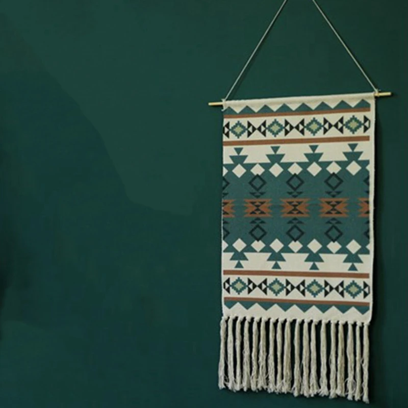 Плетеный макраме в богемном стиле с кисточками вязаный гобелен ручной работы