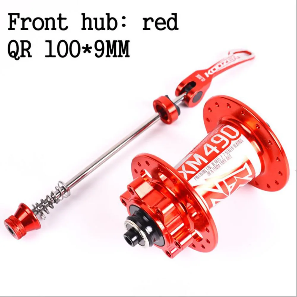 front 32h QR red Koozer xm490 MTB горный велосипед концентратор 11 скоростей 32 отверстия 28h 36h концентратор 4 герметичный подшипник 6 Pawls 72 зубьев Taki XD QR диск втулки колеса тормоза - Цвет: front 32h QR red