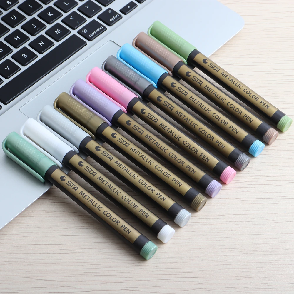 Перманентные маркер-краски металлического цвета 1 шт. подарок на день рождения