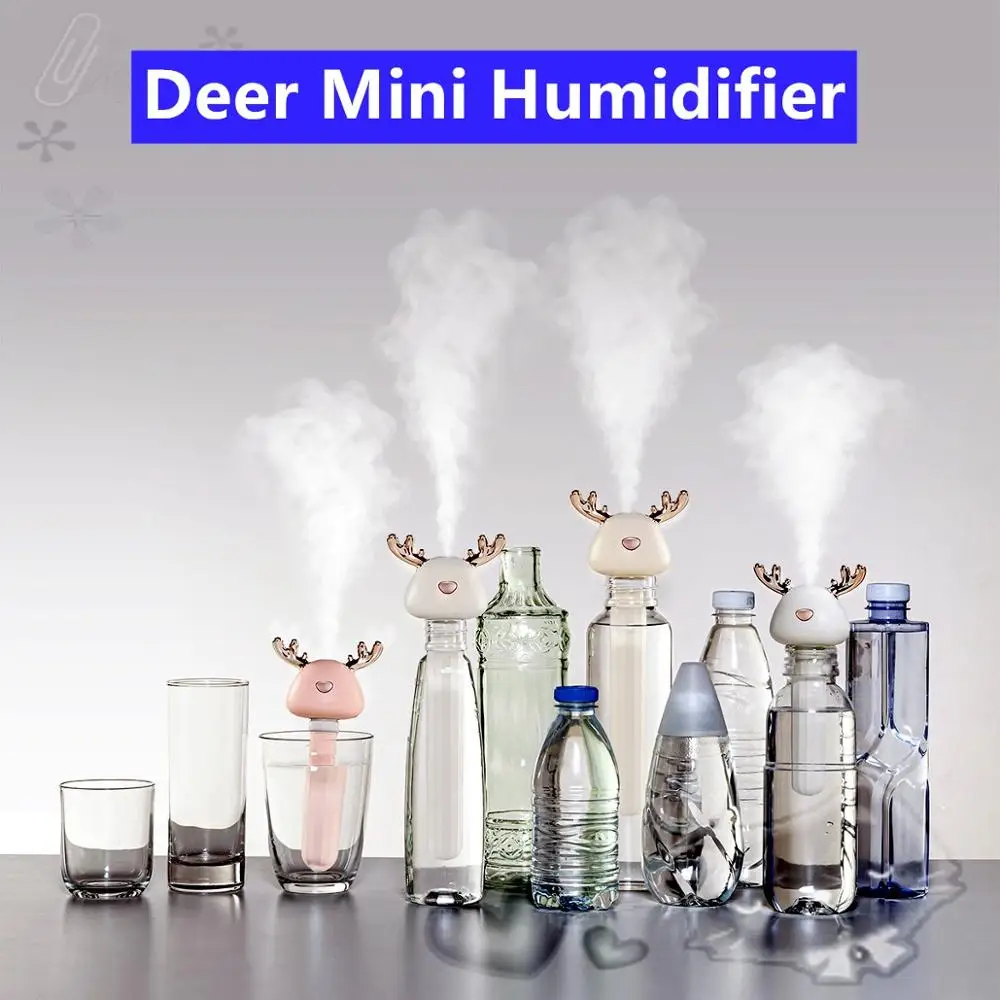 Портативный мини увлажнитель воздуха для автомобиля с изображением оленя usb