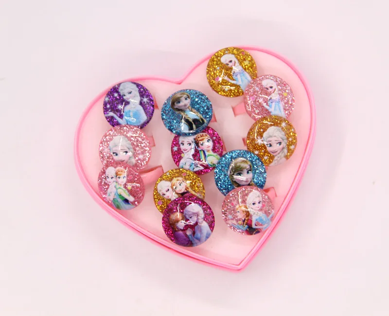12 шт. диснеевских мультфильмов Холодное сердце детские кольцо в штучной упаковке