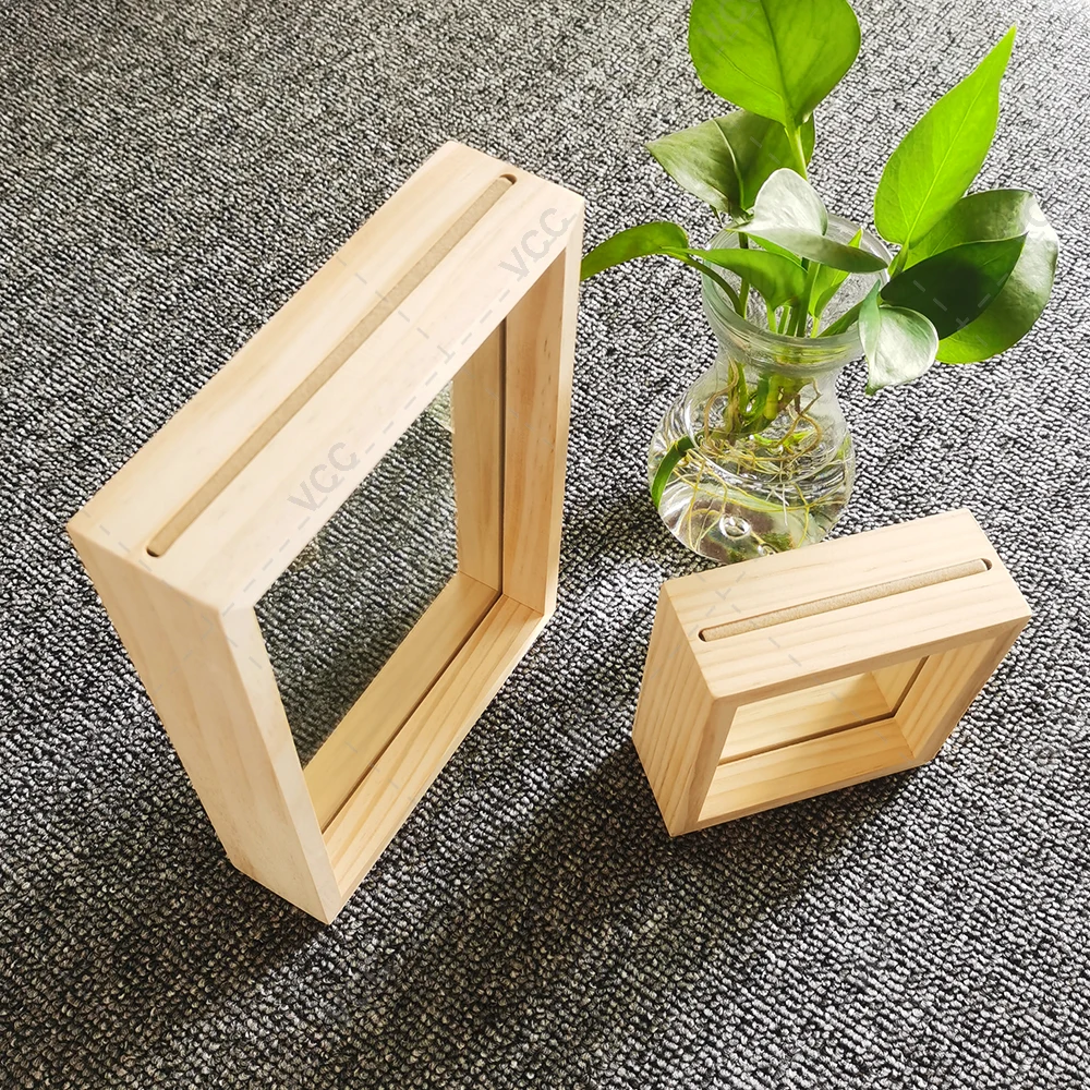 Дешево Деревянные фоторамки, двусторонние, Aycrlic образец растения, для прессованных цветов, сушеных листьев, украшение стола Pаспродажа Деревянные фоторамки, двусторонние, Aycrlic образец растения, для прессованных цветов, сушеных листьев, украшение стола