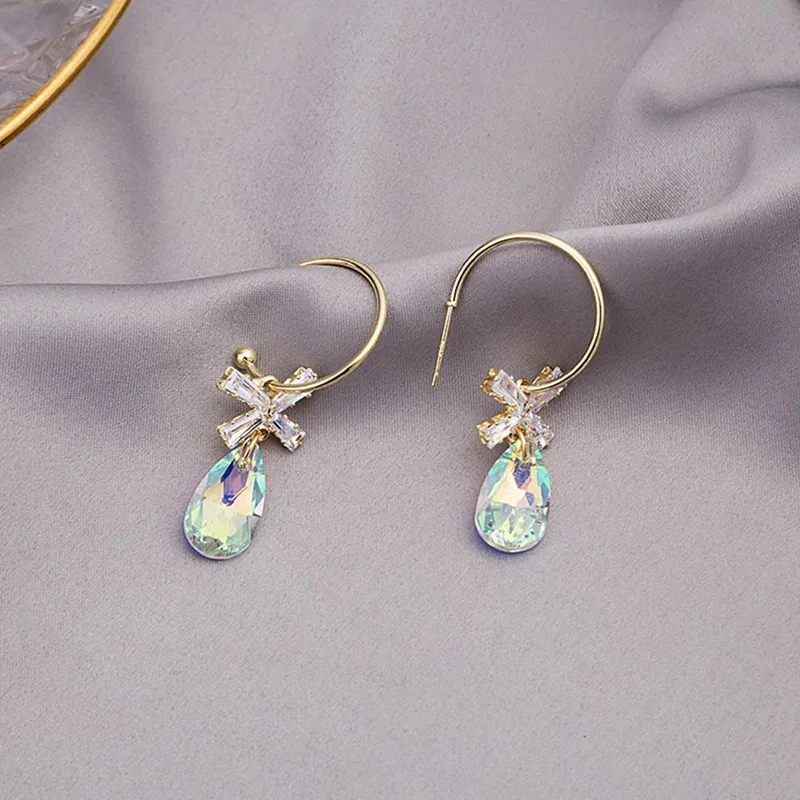 

Crystal Classic Water Drop Women Dangle Earrings Bohemian Women's Earrings Jewelry Fashion Party Accessories