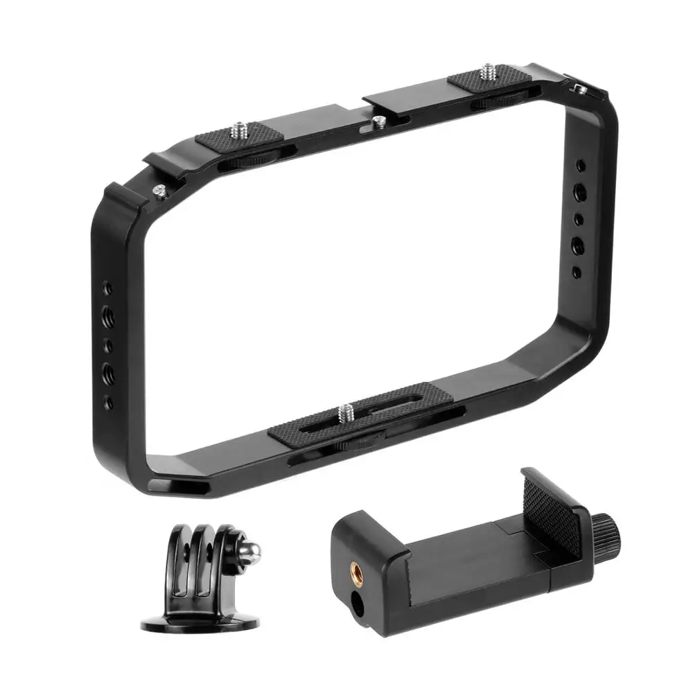 

PULUZ Micro SLR Handheld Video Rig Filmmaking Vlogging Cage Holder for GoPro NEW HERO/HERO7/6/5 Session/DJI Osmo Action Cameras