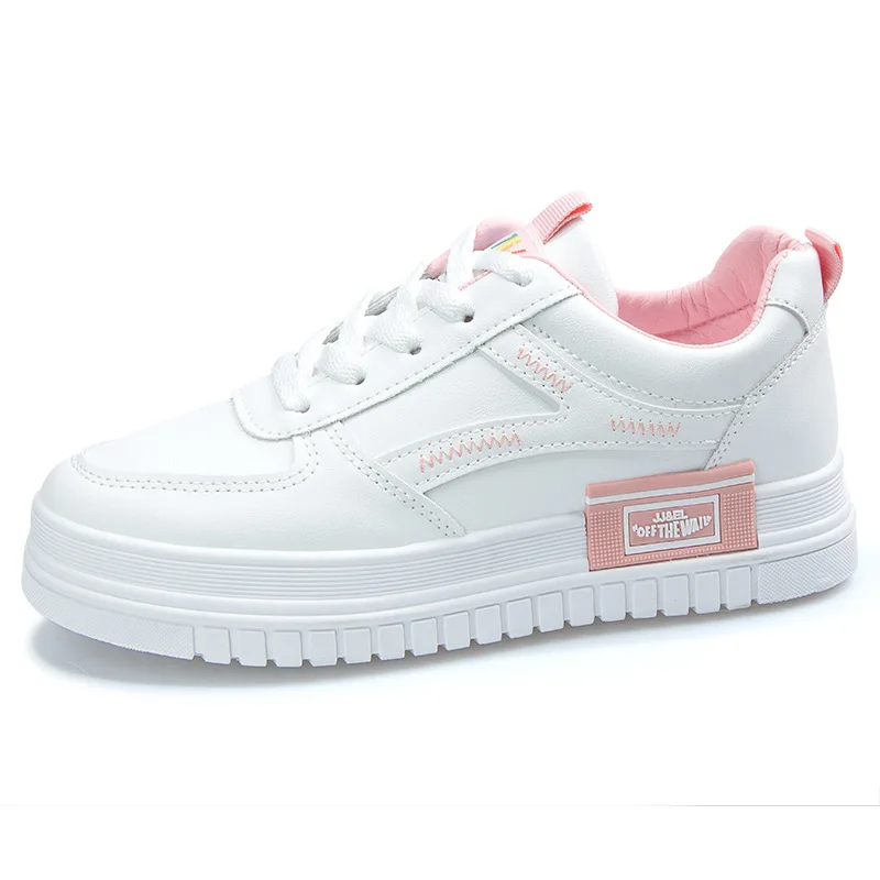 

Outdoor Women Shoes PU Leather Women Platform Sneakers Ladies Running Shoes Breathable Sports Shoes Non-slip Women Jogging Shoes