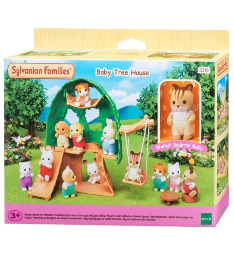 Sylvanian Families игрушка Sylvanian Families домик на дереве в детском саду для девочек над Jia основатель грибного дерева дом 5318