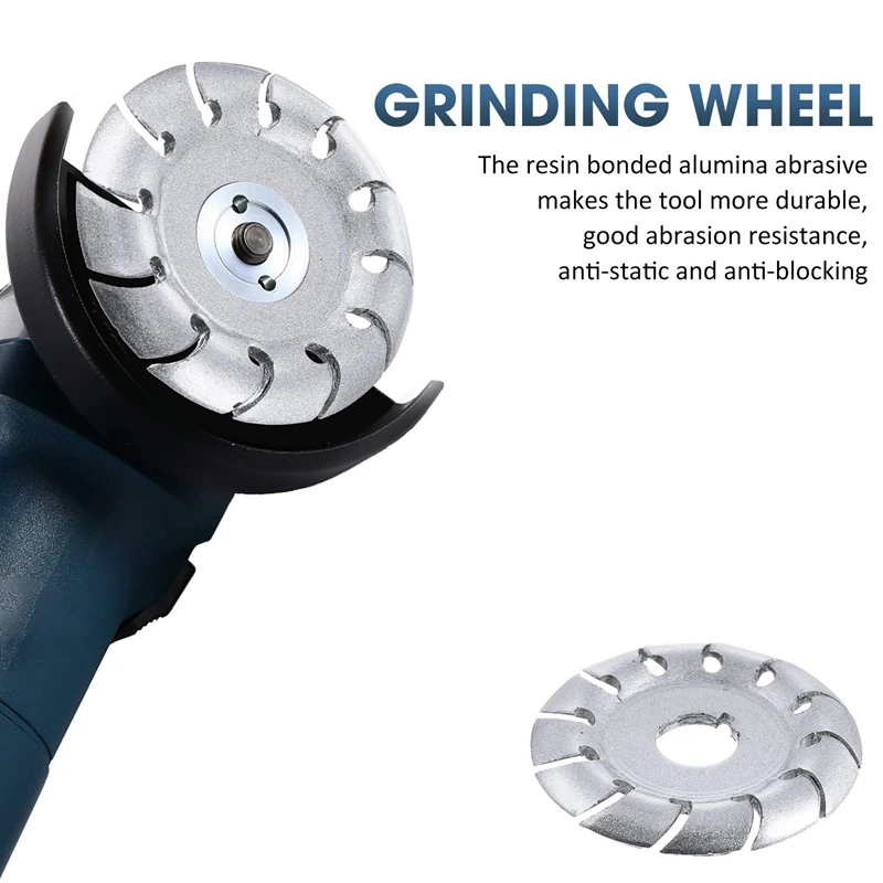 

TOP Wood Grinding Wheel 12 Teeth Wood Shaping Disc Angle Grinder Disc Grinder Chain Disc with Replacement Chain