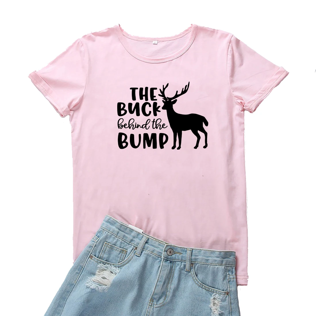 Футболка женская с принтом животного Модный повседневный топ круглым вырезом