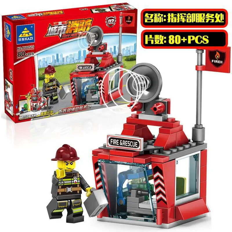 Пожарные грузовики автомобиль Вертолет Лодка строительные блоки Совместимость