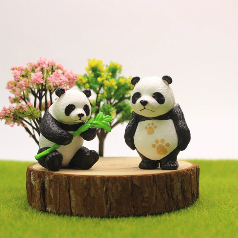 4 шт./компл. с милой пандой фигурка из ПВХ Забавный украшение для сказочного сада