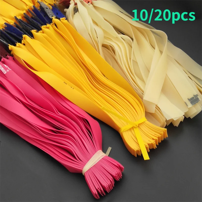 

10/20PCS 0.45-1.2mm Slingshot Rubber Band Flat Elastic Band for Slingshot Catapult Latex Tape Replacement Hunting Tools