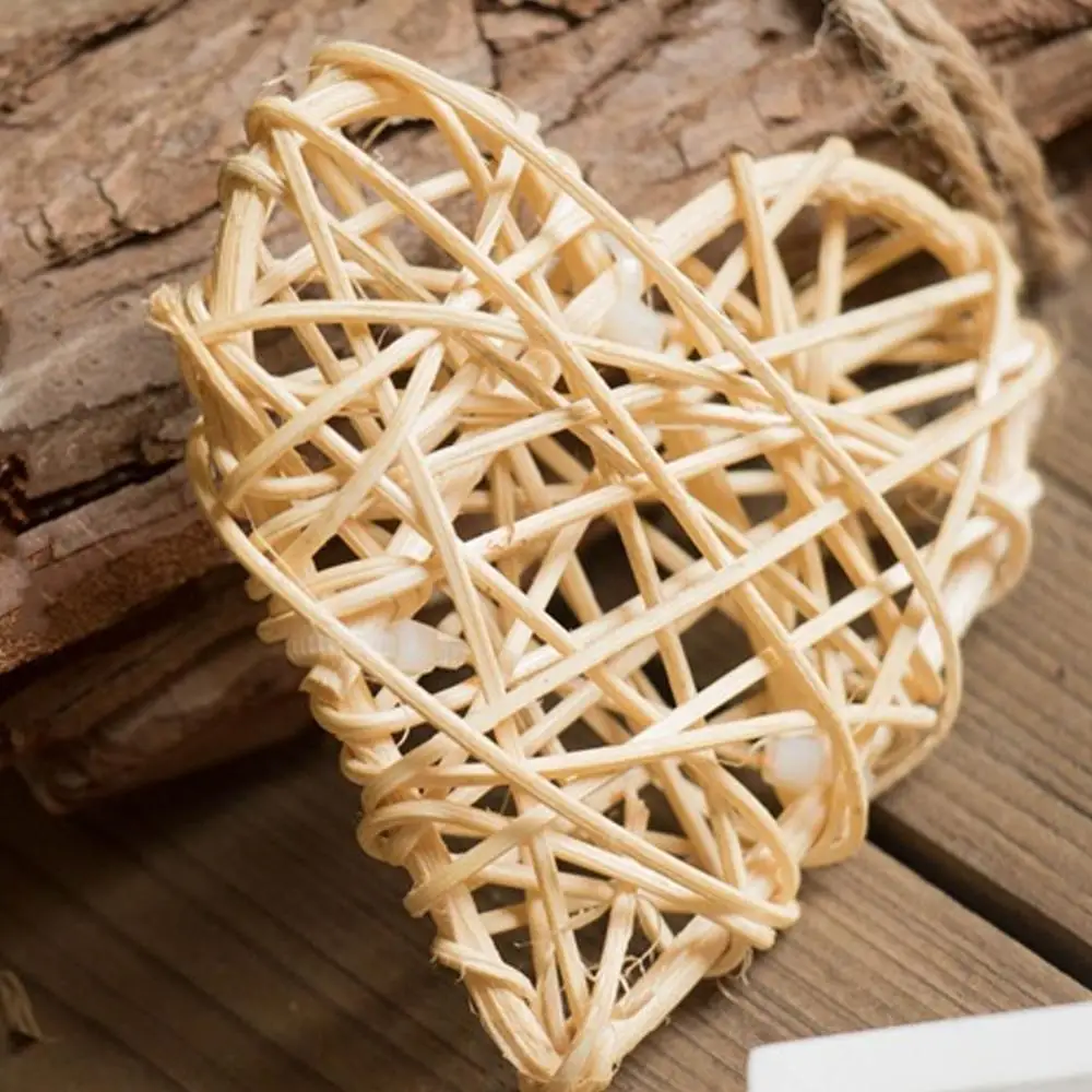 Фон для фотосъемки из искусственного ротанга звезда сердце соломенное украшение