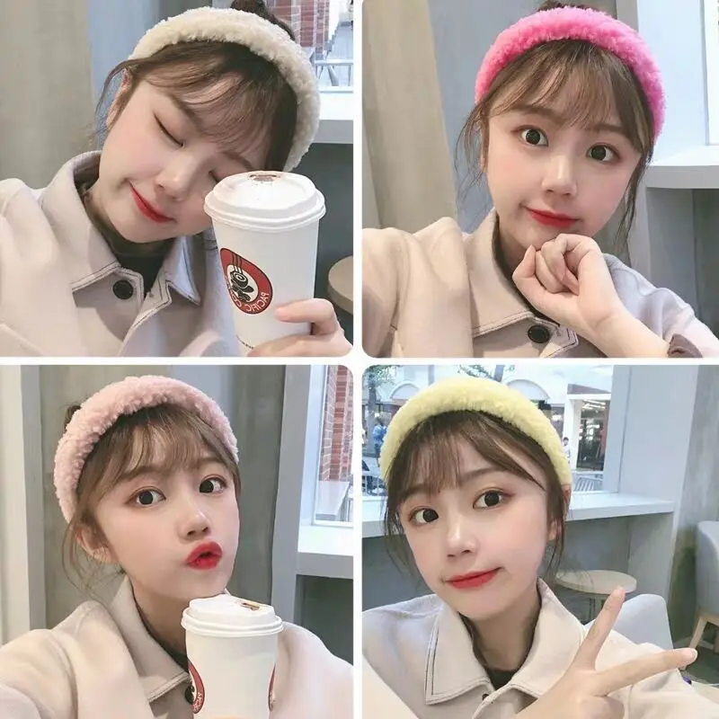 Ободок для волос теплый с широкими полями из ягненка 1 шт. |