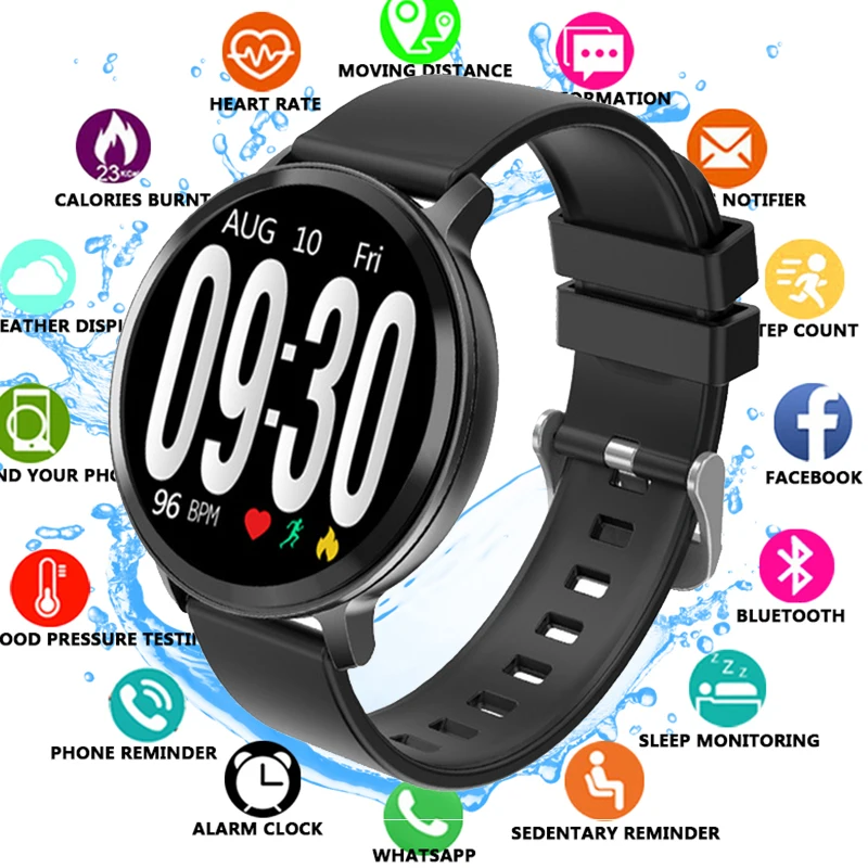 2019 Смарт часы фитнес трекер монитор сердечного ритма Smartwatch кровяное давление