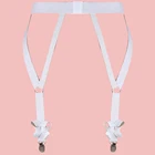 Белый Свадебный ремень, бондаж, чулки, портупея для тела, готические аксессуары, подтяжки, сексуальное нижнее белье, портупея для ног