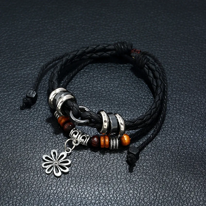 Новинка 2019 Прямая поставка с фабрики многослойный кожаный браслет и браслеты для