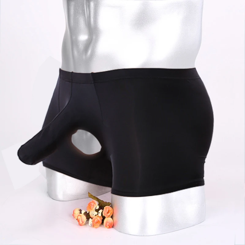 Мужское нижнее белье с изображением слона сексуальные трусы боксеры дырками