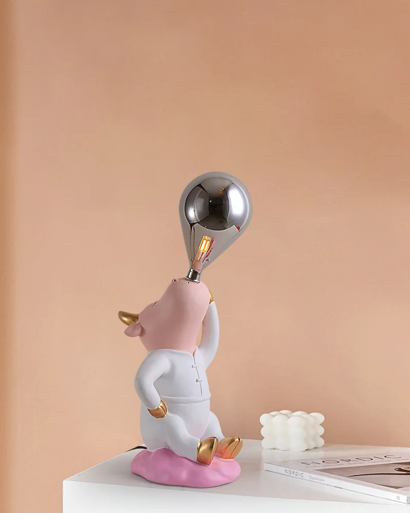 

New Year Of The Ox Desk Lamp Designer Cartoon Style Children's Room Study Bedroom Bedside Decorative Lights Holiday Gifts