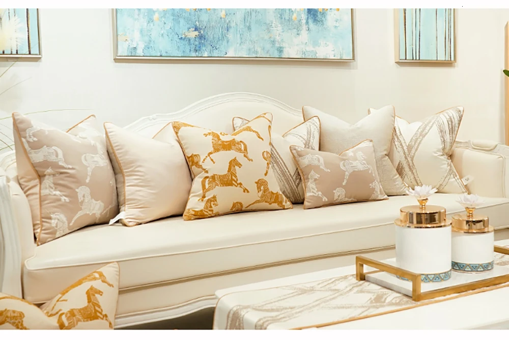 Avigers оранжевая грива лошадь европейские Чехлы для подушек квадратные декоративные подушки Чехлы для подушек для дивана гостиной спальни