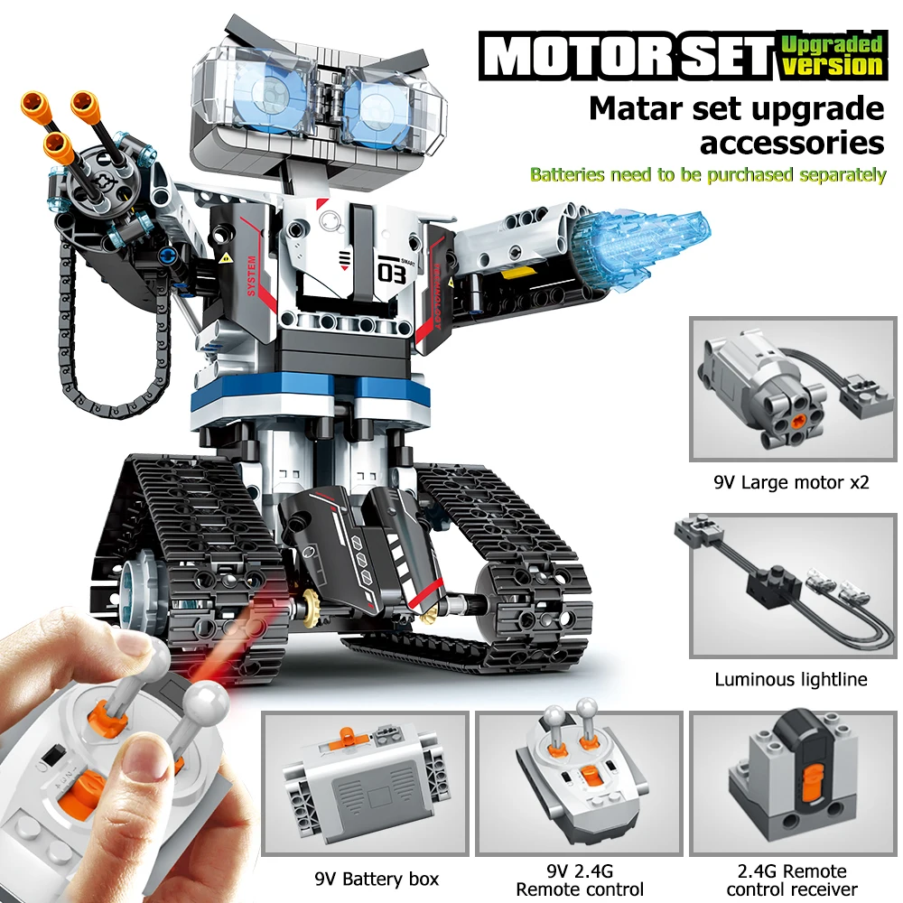 Городская серия оружие Блоки 611 шт. блоки для самостоятельной сборки RC Робот