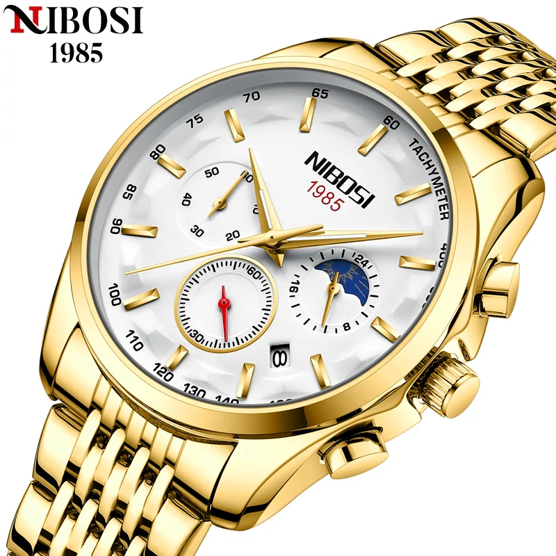 

NIBOSI 2022 Luxury Watch Reloj Hombre Mens Watches Top Brand Waterproof Casual Men Wristwatches Homme Montre Relogio Masculino