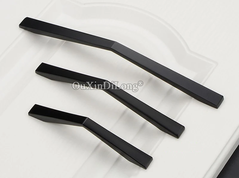 Классический черный 10 шт Европейский сплошной кухонный шкаф дверные ручки ящик