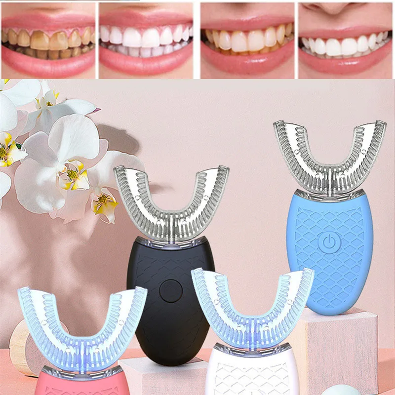 Автоматическая электрическая зубная щетка USB 360 градусов ультразвуковая