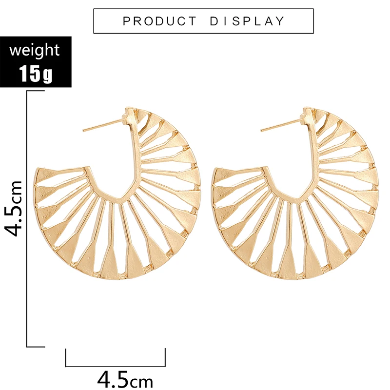 Женские серьги кольца Tocona винтажные в виде Золотой спирали Необычные