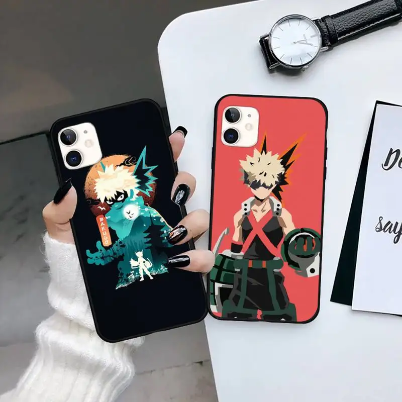 

My Hero Academia Phone Case for iPhone 7 8 11 12 Pro X XS XR Samsung A S 6 7 9plus 10plus 21s 71 mobile bags Anime Shell Cover