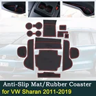 Противоскользящий слот для автомобильной двери резиновый коврик для Volkswagen VW Sharan 7N 2011  2019 MK2 SEAT Alhambra аксессуары для интерьера автомобиля