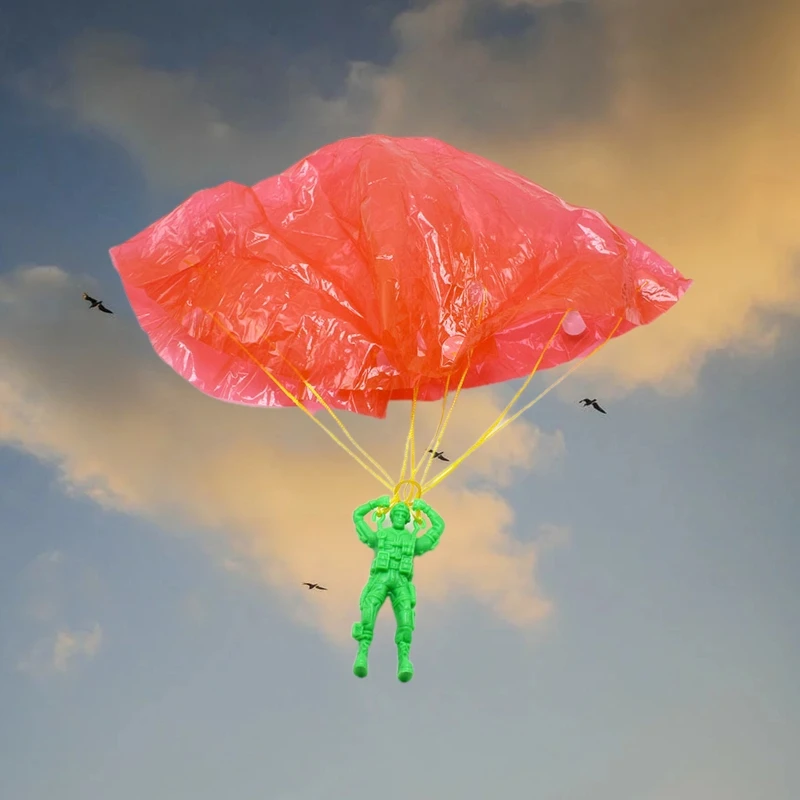 Adults Kids Toy Parachute Men Novelty Simulation Soldier Landing Game Children Outdoor Sports Toys Flying Soldier Toy Parachute