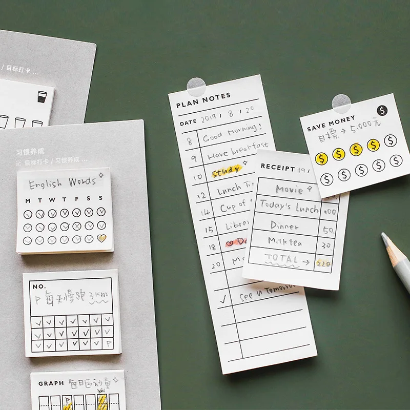 Простой блокнот для записей 1 набор творческого рабочего стола планирования