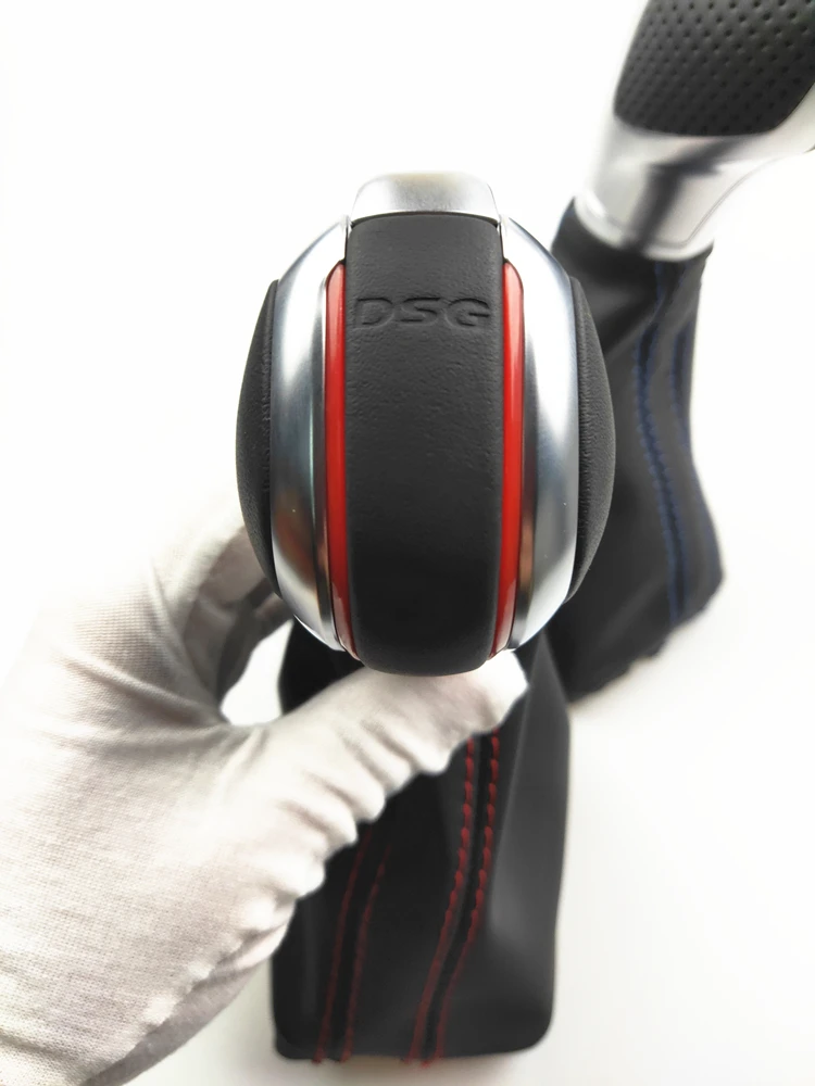 Ремонт рукоятка для рычага переключения передач DSG AT хромовый Матовый кожаный