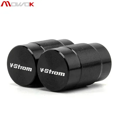 Black Для SUZUKI V-Strom 650/DL650 1000/DL1000 250 МОТОЦИКЛ CNC алюминиевые аксессуары крышки стержня вентиля шины CNC воздухонепроницаемые крышки - Цвет: Black