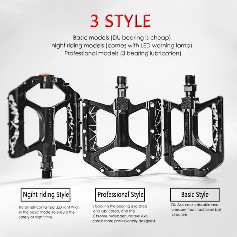 

Anti-slip Ultralight Bicycle Pedal Quick Release Pedal Flat MTB 3 Bearings Pedal For Mountain Road Bike Accessories Fastshipping